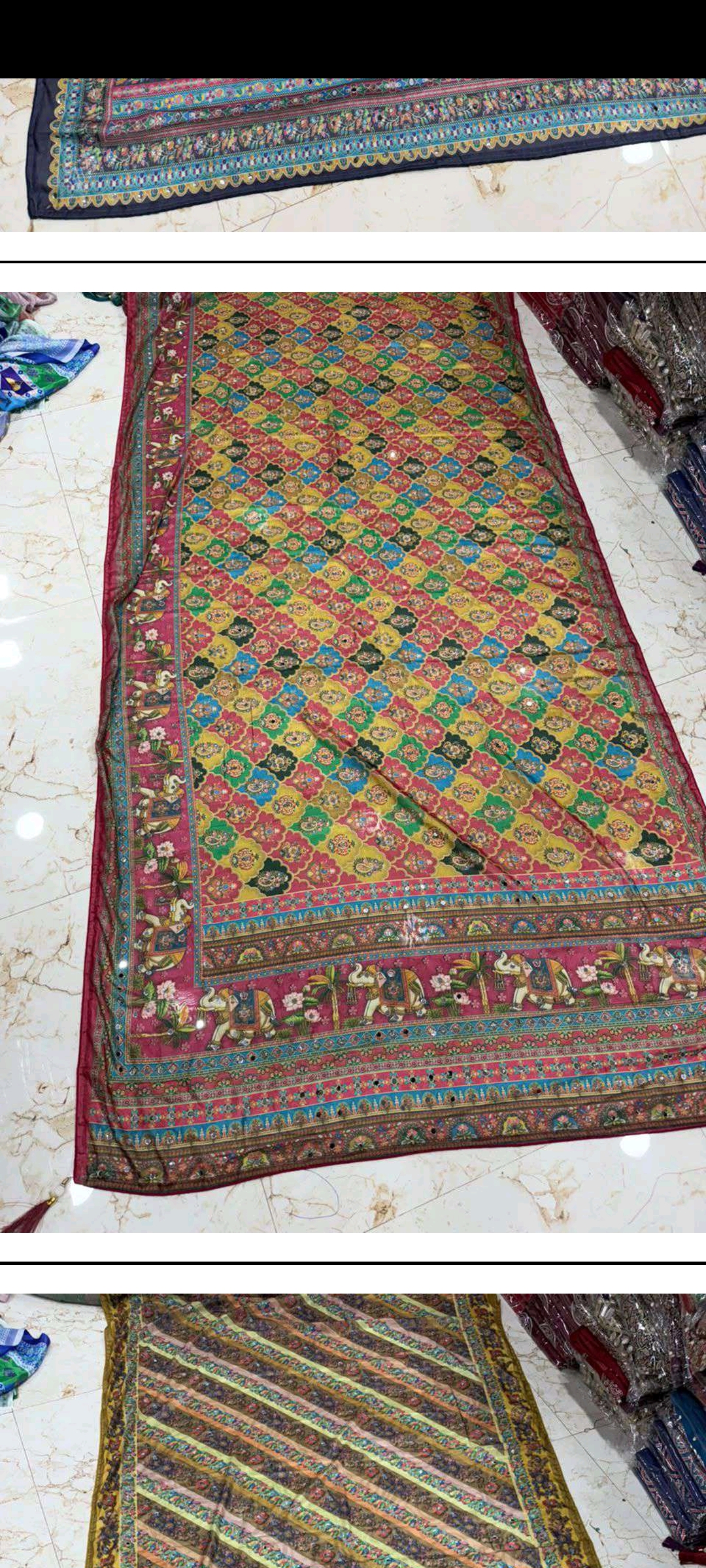 Gajji silk-model saree with mirror work s-1 (Chinon silk)