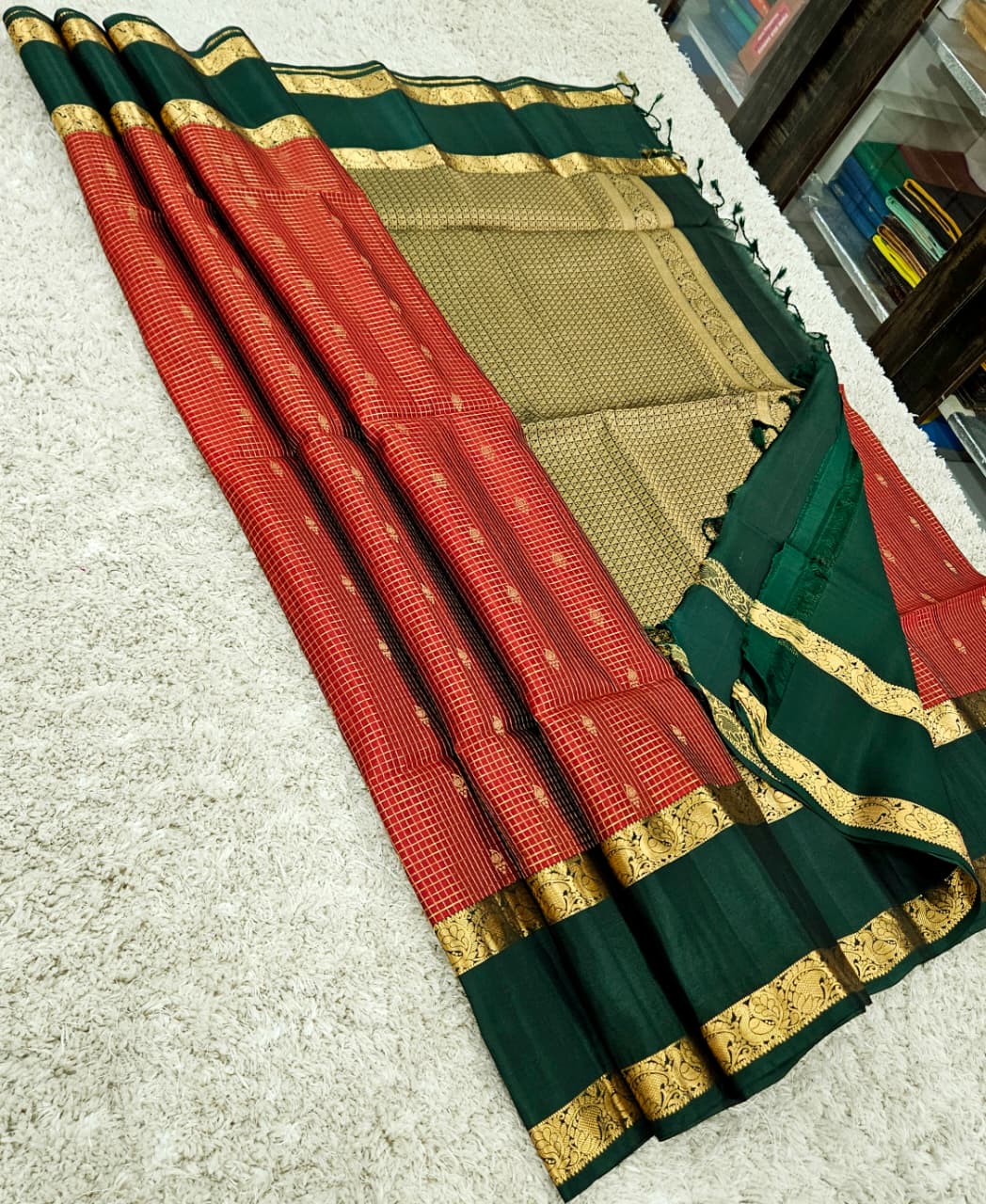 Kanchipuram pure semi silk